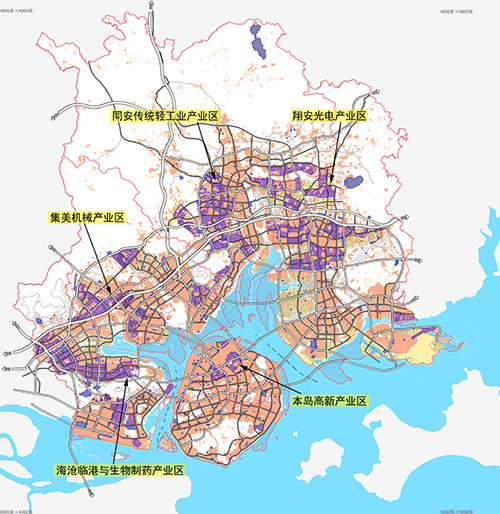 图7厦门市城市生产空间布局规划